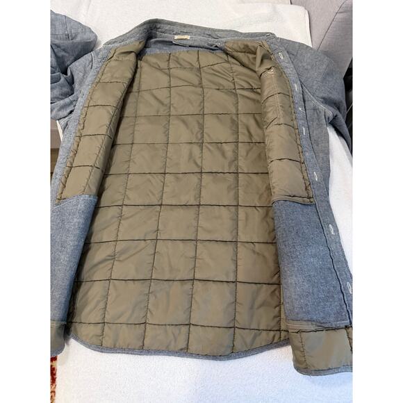 All Saints Spitalfields Co Vintage Mens Chambray Quilted light Shirt Jacket Sz-M - Picture 5 of 11